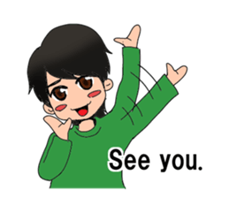 The laid back boy English Version sticker #9938263