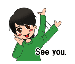 The laid back boy English Version sticker #9938263