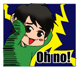 The laid back boy English Version sticker #9938264