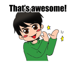 The laid back boy English Version sticker #9938265