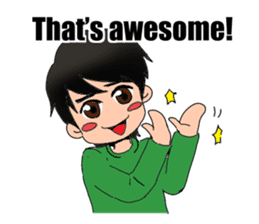 The laid back boy English Version sticker #9938265