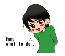 The laid back boy English Version sticker #9938266