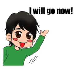 The laid back boy English Version sticker #9938267