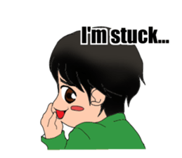 The laid back boy English Version sticker #9938269