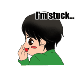 The laid back boy English Version sticker #9938269