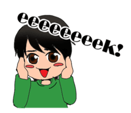 The laid back boy English Version sticker #9938271