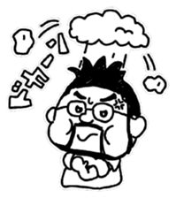 Higemeganekun black-and-white ver sticker #9939894