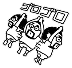 Higemeganekun black-and-white ver sticker #9939906