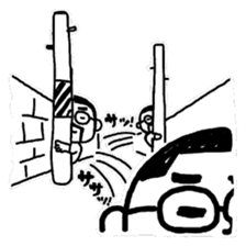 Higemeganekun black-and-white ver sticker #9939908