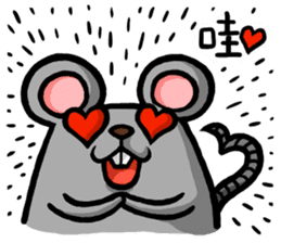 Daylife of a fountain pen mouse sticker #9940075