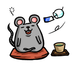 Daylife of a fountain pen mouse sticker #9940087