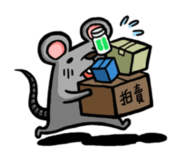 Daylife of a fountain pen mouse sticker #9940090