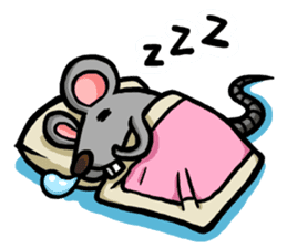 Daylife of a fountain pen mouse sticker #9940107