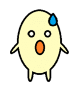 kawaii egg sticker #9942130