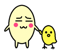 kawaii egg sticker #9942151
