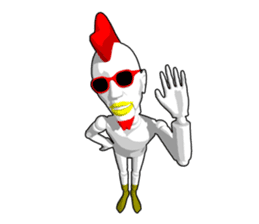 Wild chicken doll sticker #9944192