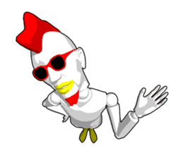 Wild chicken doll sticker #9944209
