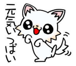 White & cute puppy. sticker #9944559