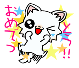 White & cute puppy. sticker #9944569