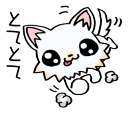 White & cute puppy. sticker #9944574