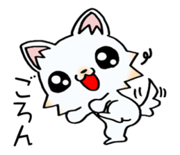 White & cute puppy. sticker #9944575