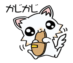 White & cute puppy. sticker #9944584