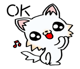 White & cute puppy. sticker #9944589