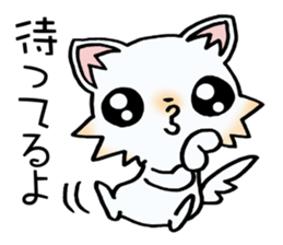 White & cute puppy. sticker #9944591