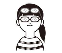 The other side of the glasses. sticker #9944806