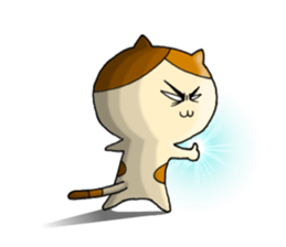 japanese calico cat " mi ke " 2 sticker #9946721