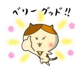 japanese calico cat " mi ke " 2 sticker #9946722