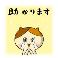 japanese calico cat " mi ke " 2 sticker #9946726