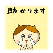 japanese calico cat " mi ke " 2 sticker #9946726