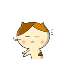 japanese calico cat " mi ke " 2 sticker #9946744