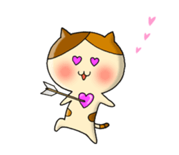 japanese calico cat " mi ke " 2 sticker #9946747