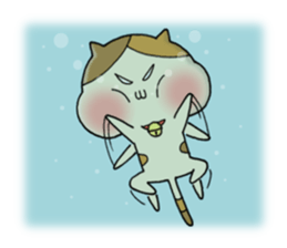 japanese calico cat " mi ke " 2 sticker #9946753