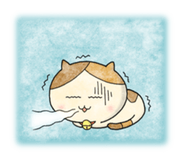 japanese calico cat " mi ke " 2 sticker #9946754