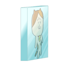 japanese calico cat " mi ke " 2 sticker #9946755