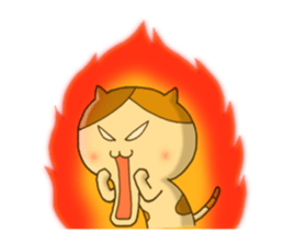 japanese calico cat " mi ke " 2 sticker #9946757