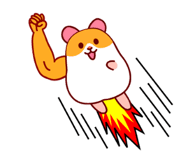 Hamster with the great right arm sticker #9947282