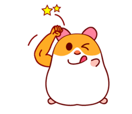 Hamster with the great right arm sticker #9947299