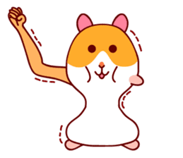 Hamster with the great right arm sticker #9947318