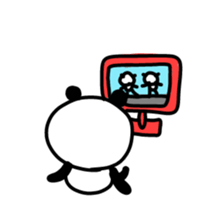 Smiling panda 1 sticker #9947429