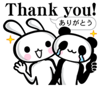 Fascinating rabbit and panda sticker #9948328