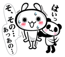 Fascinating rabbit and panda sticker #9948336