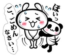 Fascinating rabbit and panda sticker #9948337