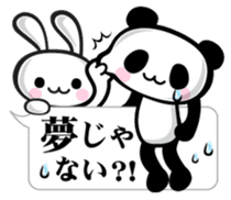 Fascinating rabbit and panda sticker #9948346