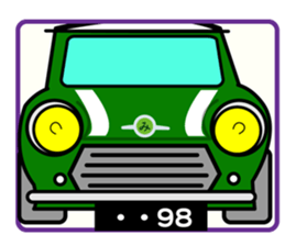 Funny Car Face sticker #9949433