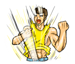 Strongman with friends:play again sticker #9949700