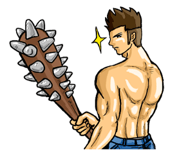 Strongman with friends:play again sticker #9949708